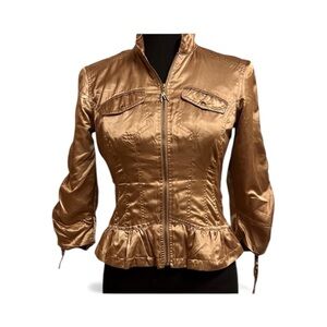 Marciano Women's Bronze Jacket with peplum hem
